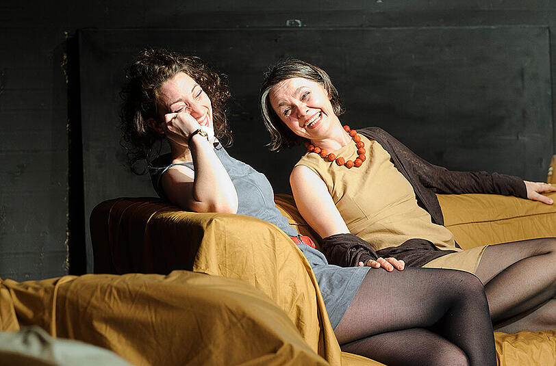 Hier lachen Annette und Véronique noch.