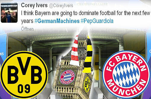 Corey Ivers schreibt: "Ich glaube dass Bayern den Fußball über die nächsten Jahre dominieren wird #DeutscheMaschinen #PepGuardiola"