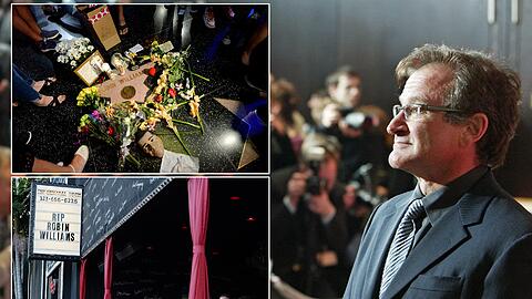 In Gedenken an Robin Williams haben Fans und Nachbarn Blumen an seinem Haus und am Walk of Fame in Hollywood niedergelegt.