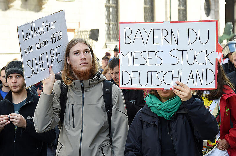 Laut Polizei gab es insgesamt elf Festnahmen im Rahmen der Demo gegen das Integrationsgesetz der CSU.