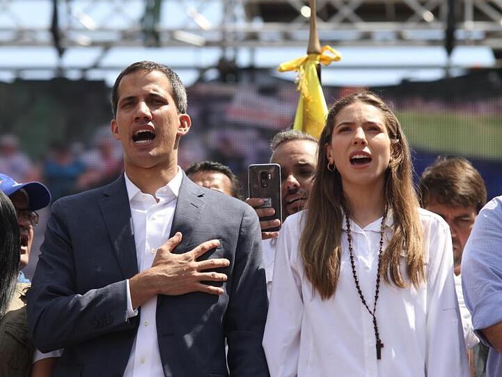 Juan Guaidó und seine Frau Fabiana Rosales.
