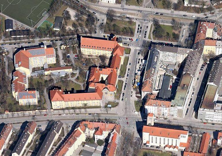 Die Komplexe Altenheim St. Martin (l.) und Severinstraße 2 - 6 (r.).
