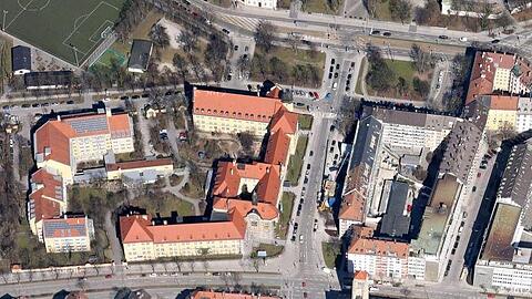 Die Komplexe Altenheim St. Martin (l.) und Severinstraße 2 - 6 (r.).