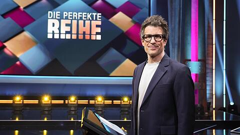 Daniel Hartwich in seinem neuen Studio für die RTL-Show "Die perfekte Reihe - Das Bilder-Quiz".