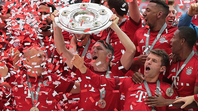 Vom Youngster zur Legende beim FC Bayern: Bastian Schweinsteiger gewann ebenfalls acht Mal die Meisterschale.