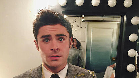 Zac Efron nach einer Runde "Russisches Eier Roulette"