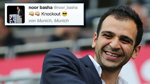 "Knockout": Noor Basha scheint aus seiner Freude über Schäfers Abgang keinen Hehl zu machen. Oder ist alles ganz anders gemeint? "Knockout": Noor Basha scheint aus seiner Freude über Schäfers Abgang keinen Hehl zu machen. Oder ist alles ganz anders gemeint?