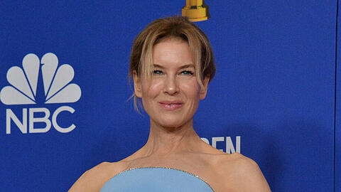 US-Star Renée Zellweger mit ihrem Golden Globe Award