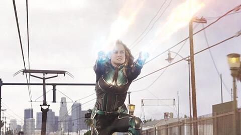 Brie Larson als Captain Marvel in einer Szene des Films "Captain Marvel".