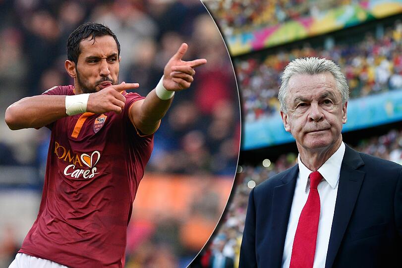 Glaubt, das Mehdi Benatia (l.) den FC Bayern qualitativ verstärken kann: Ottmar Hitzfeld (r.)