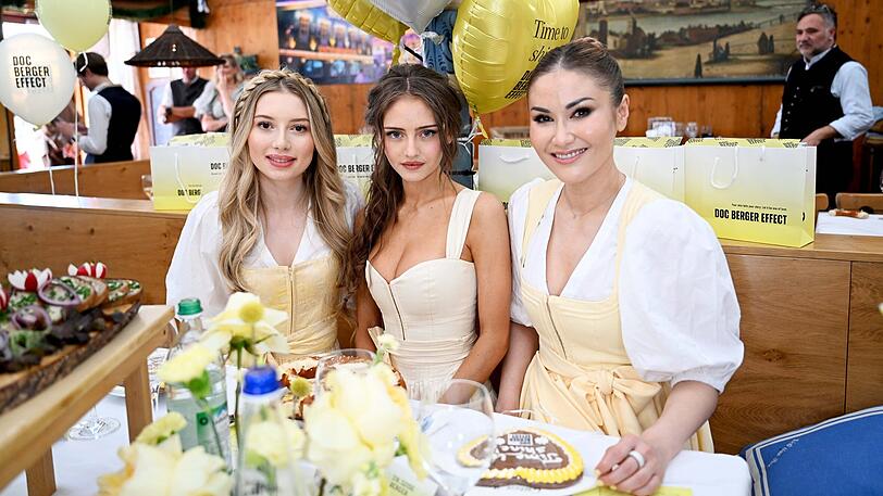 Leni Klum mit Eleonora und Luise Berger. Leni Klum mit Eleonora und Luise Berger.