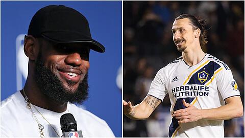 Der "König" und der "Gott": LeBron James und Zlatan Ibrahimovic spielen in Los Angeles.