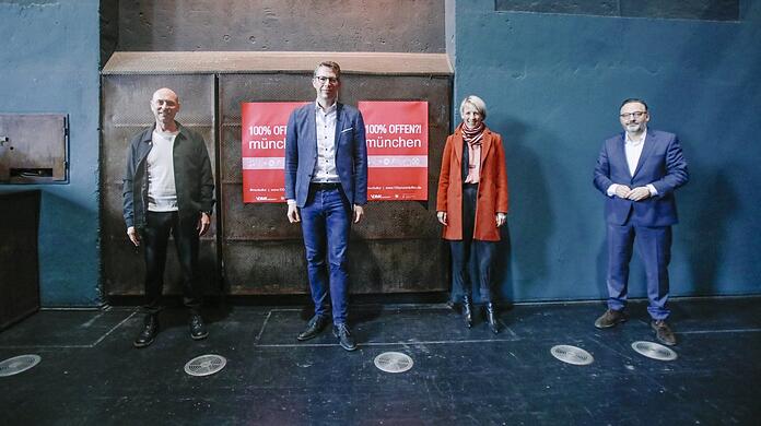 David Süß (Verbands der Münchener Kulturveranstalter), Markus Blume, Katrin Habenschaden und Anton Biebl