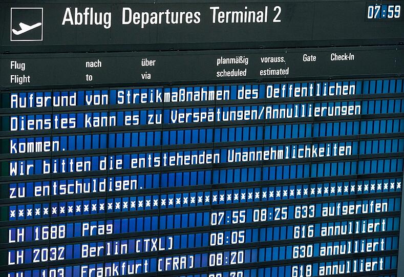 Arbeitskampf am Flughafen München: Es kommt zu Ausfällen und Verspätungen.