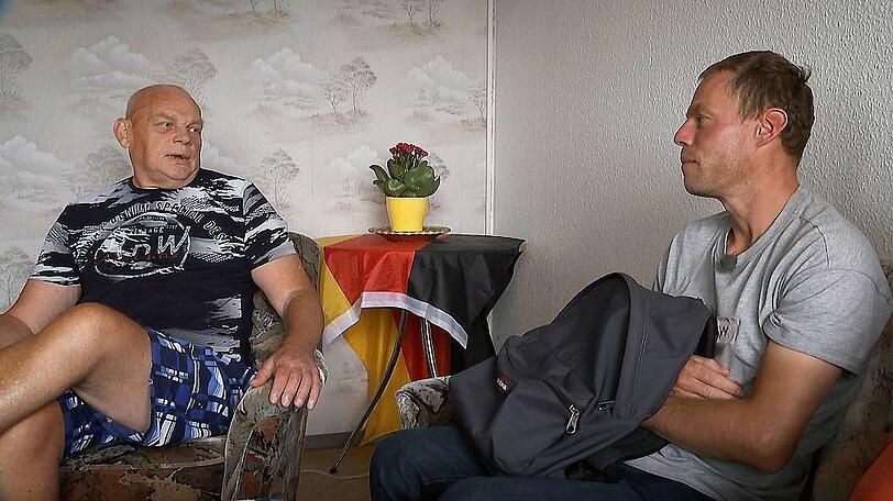 Verwandtenbesuch: Bernd Thiele (rechts) in Berlin.