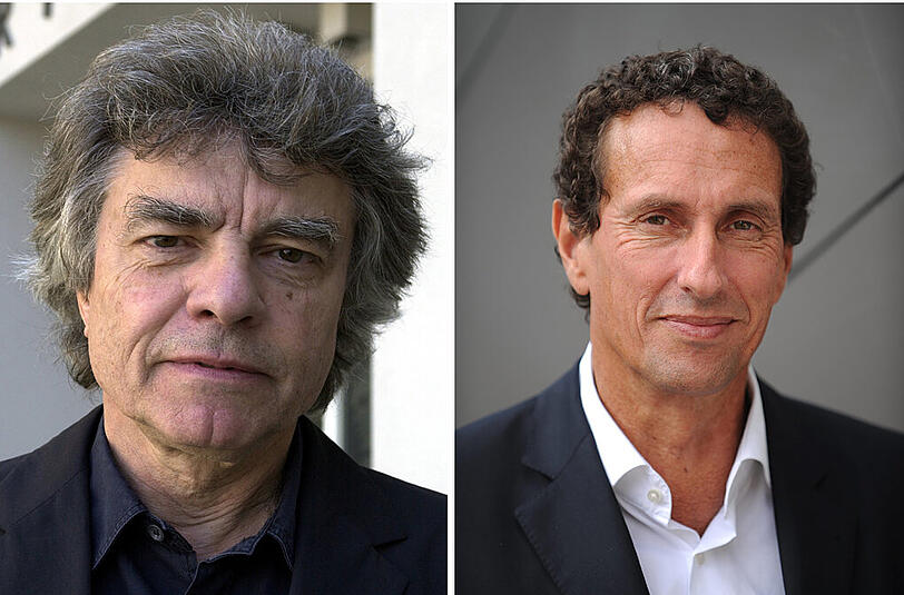 Julian Nida-Rümelin, einst Kultureferent der Landeshauptstadt München und Dieter Dorn, der Langzeit-Intendant der Münchner Kammerspiele.