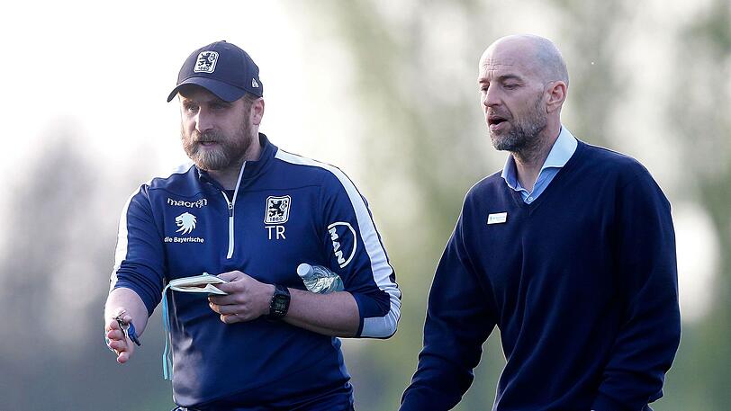 Löwen-Bosse: Trainer Daniel Bierofka (li.) und Sportchef Günther Gorenzel.