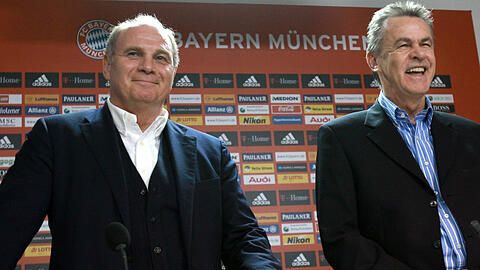 Zwei, die sich gut verstehen: Ottmar Hitzfeld und Uli Hoeneß.