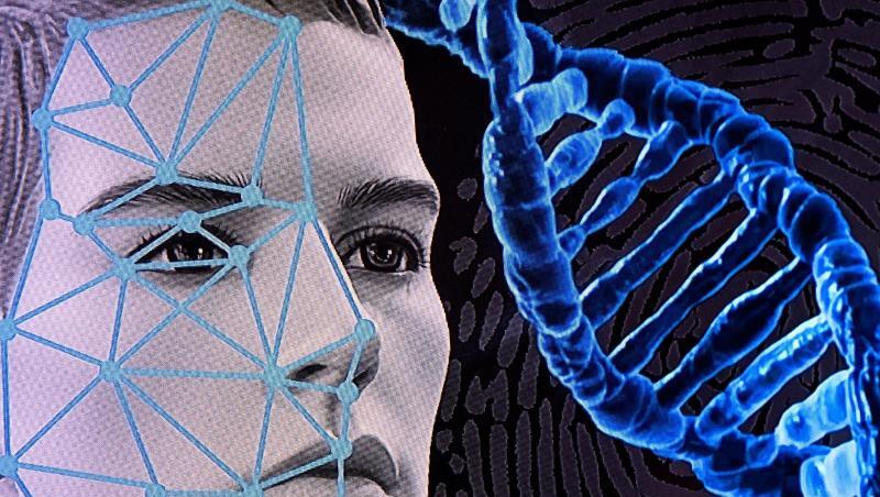 Eine Computergrafik zum Thema Gesichtserkennung (l), eine Darstellung einer DNA-Doppelhelix (M) und ein symbolischer Fingerabdruck (im Hintergrund) sind auf einem Monitor am bayerischen Landeskriminalamt zu sehen. Eine Computergrafik zum Thema Gesichtserkennung (l), eine Darstellung einer DNA-Doppelhelix (M) und ein symbolischer Fingerabdruck (im Hintergrund) sind auf einem Monitor am bayerischen Landeskriminalamt zu sehen.
