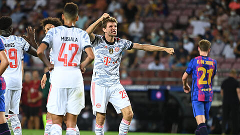 Thomas Müller und sein Lieblingsort – im Camp Nou in Barcelona zeigt er sich besonders treffsicher.