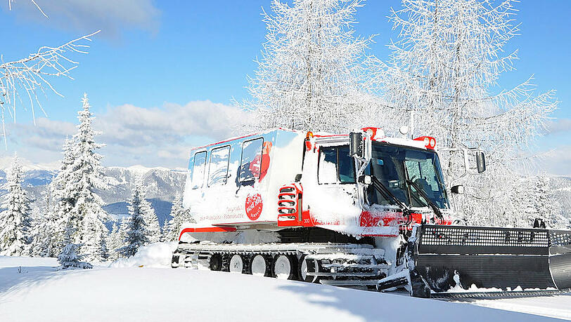 Mit dem 300 PS starken Pistenbully durch die Schneelandschaft Mit dem 300 PS starken Pistenbully durch die Schneelandschaft