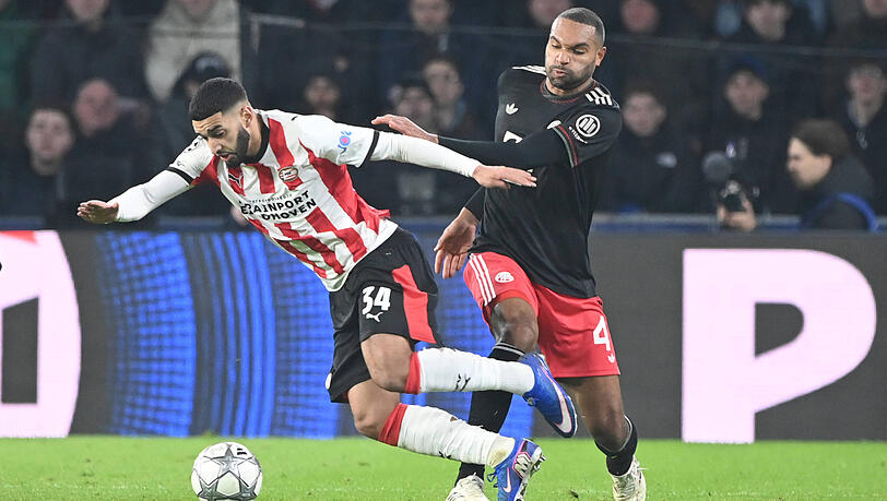 Ganz stark in Eindhoven: Ismael Saibari (l.), hier im Duell mit seinem neuen Bayern-Kollegen Jonathan Tah in der Champions League. Ganz stark in Eindhoven: Ismael Saibari (l.), hier im Duell mit seinem neuen Bayern-Kollegen Jonathan Tah in der Champions League.