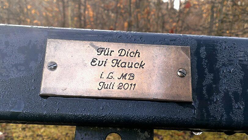 Im Englischen Garten und Nymphenburger Schlosspark haben Münchner tausende Plaketten mit Widmungen auf Parkbänken angebracht.