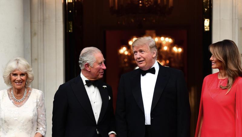 Prinz Charles und Herzogin Camilla treffen auf Donald Trump und seine Frau Melania. Prinz Charles und Herzogin Camilla treffen auf Donald Trump und seine Frau Melania.