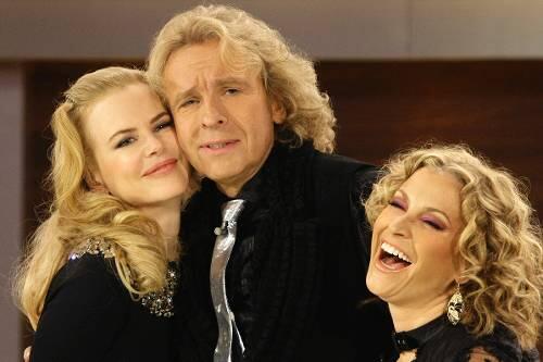 Drei Blondschöpfe: Nicole Kidman, Thomas Gottschalk und Sängerin Anastacia.