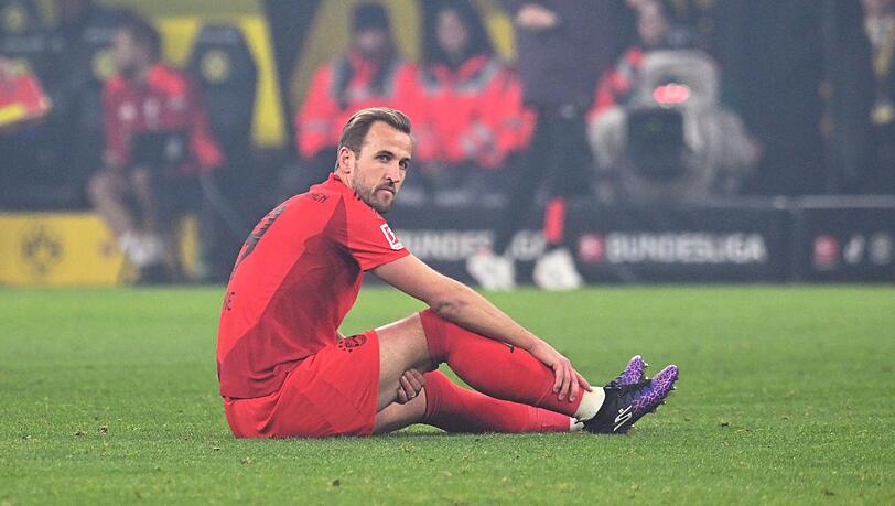 Harry Kane erlitt in Dortmund einen Muskelfaserriss. Harry Kane erlitt in Dortmund einen Muskelfaserriss.