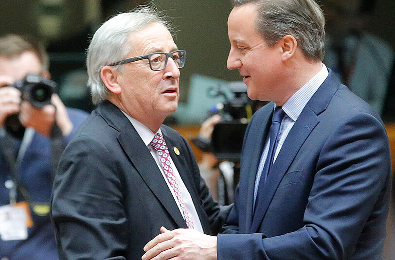 Jean-Claude Juncker und David Cameron (rechts).