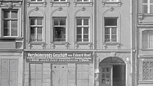 Das Auktionshaus Ruef 1910 in der Münchner Prannerstraße.