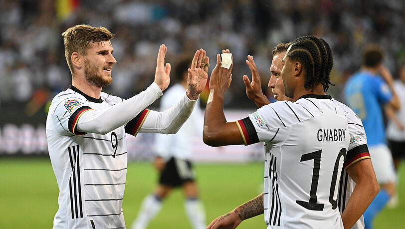 Timo Werner trifft doppelt beim 5:2-Sieg gegen Italien. Timo Werner trifft doppelt beim 5:2-Sieg gegen Italien.
