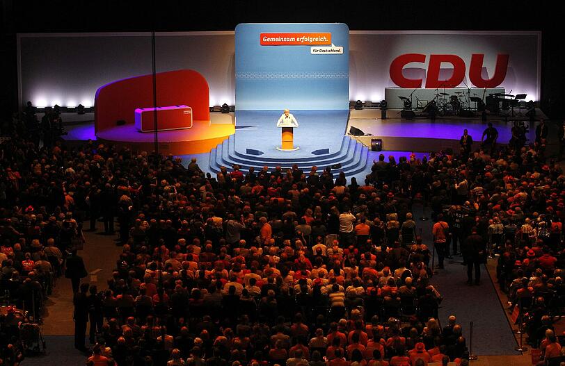 Die CDU wollte sich auf der Veranstaltung im ISS-Dome in Düsseldorf auf die letzten Wahlkampftage vor der Bundestagswahl einstimmen.