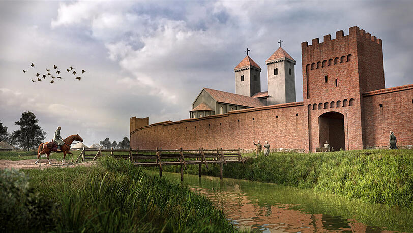 Das Talburgtor am ersten Mauerring - natürlich mit Reiter. Das Talburgtor am ersten Mauerring - natürlich mit Reiter.