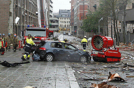 Blut, Zerstörung und Tränen - eine gigantische Explosion hat Oslo erschüttert - die Bilder vom Terror.