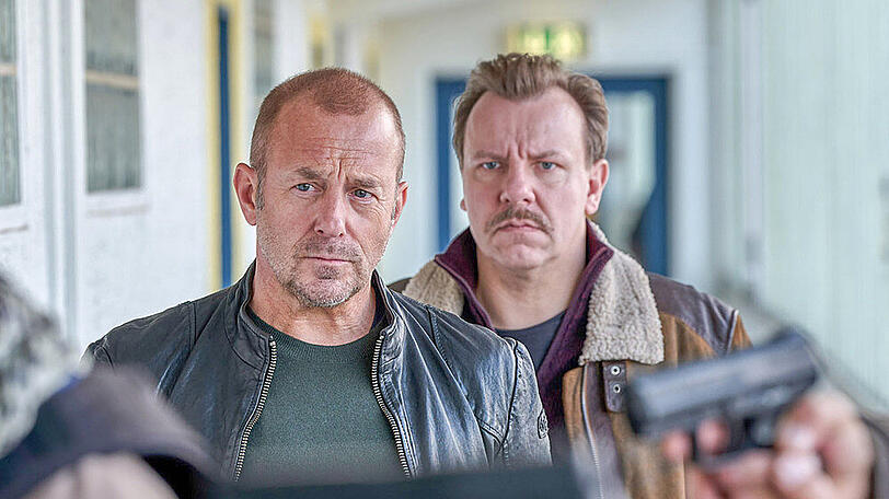 "Die Spur der Mörder": Kommissar Ingo Thiel (Heino Ferch, l.) und sein Ermittlungspartner Winfried "Winni" Karls (Ronald Kukulies) im Einsatz