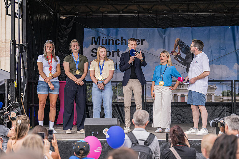 Bei seiner Rede sch&uuml;rte OB Dominik Krause die Hoffnung auf Olympische Spiele in M&uuml;nchen.