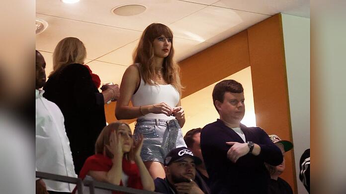 Taylor Swift beim Super Bowl in New Orleans.