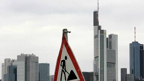 Die schlimmste Baustelle der Republik: das Bankenviertel in Frankfurt.