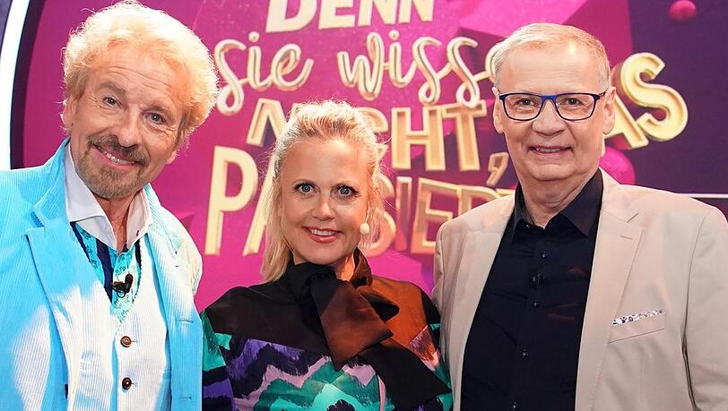 "Denn sie wissen nicht, was passiert": Thomas Gottschalk, Günther Jauch und Barbara Schöneberger verabschieden sich am Samstag. "Denn sie wissen nicht, was passiert": Thomas Gottschalk, Günther Jauch und Barbara Schöneberger verabschieden sich am Samstag.