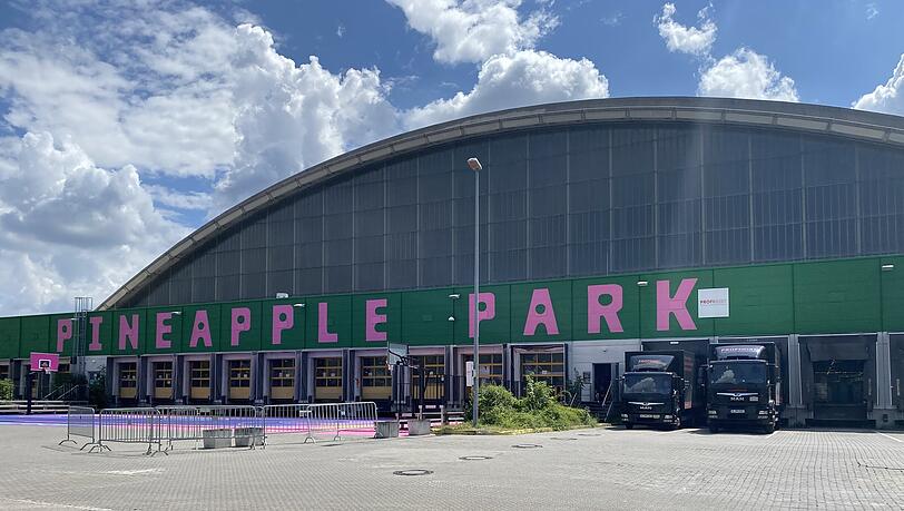 Weil sie von oben aussieht wie eine aufgeschnittene Ananas, hat Michi Kern die Paketposthalle in Pineapple Park umbenannt.