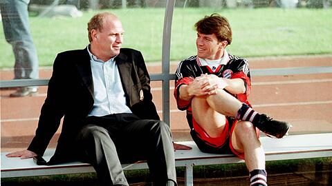 Wetteten vor der Saison 1996/97 um 10.000 DM: Manager Uli Hoene&szlig; und Kapit&auml;n Lothar Matth&auml;us.