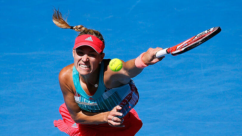 So sieht Entschlossenheit aus: Angelique Kerber ist im Viertelfinale der Australian Open. So sieht Entschlossenheit aus: Angelique Kerber ist im Viertelfinale der Australian Open.