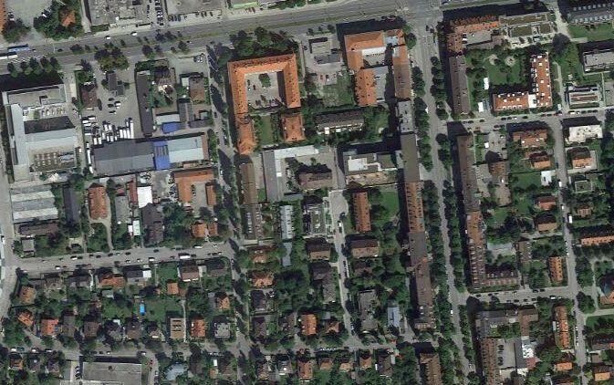 Das Areal an der Ecke Moosacher-/Riesenfeldstraße.