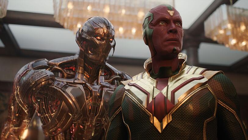 Ultron (links) ist immer noch ein Teil von Vision: Das sorgt in "VisionQuest" für einige Probleme. Ultron (links) ist immer noch ein Teil von Vision: Das sorgt in "VisionQuest" für einige Probleme.