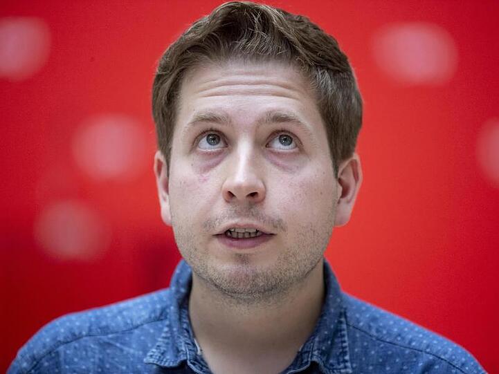 Kevin Kühnert (SPD), Bundesvorsitzender der Jusos. Foto: Christoph Soeder/Archivbild