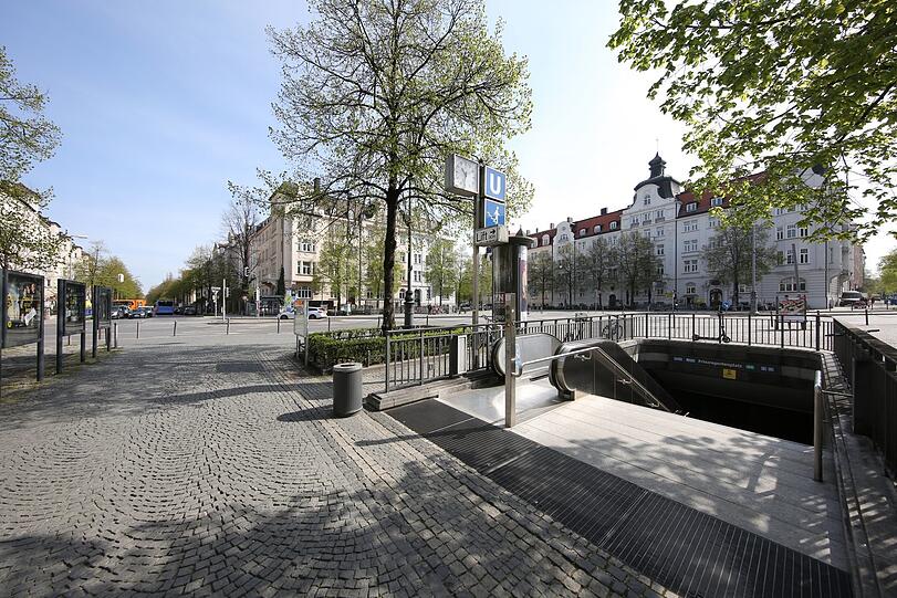 So leer und ruhig geht's am Prinzregentenplatz eher selten zu.
