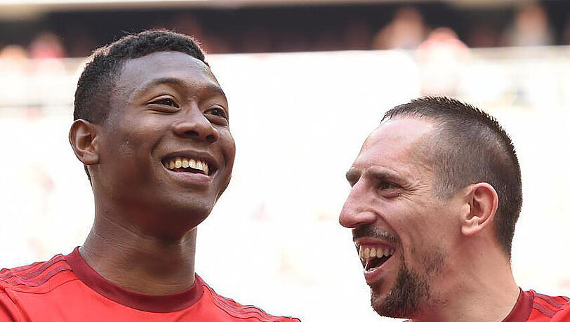 Wirbelten während ihrer gemeinsamen Bayern-Zeit auf der linken Seite: David Alaba (l.) und Franck Ribéry. Wirbelten während ihrer gemeinsamen Bayern-Zeit auf der linken Seite: David Alaba (l.) und Franck Ribéry.