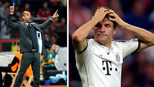 Thomas Müller zum FB Barcelona? "Keine Chance", sagt FC-Bayern-Trainer Pep Guardiola. Thomas Müller zum FB Barcelona? "Keine Chance", sagt FC-Bayern-Trainer Pep Guardiola.